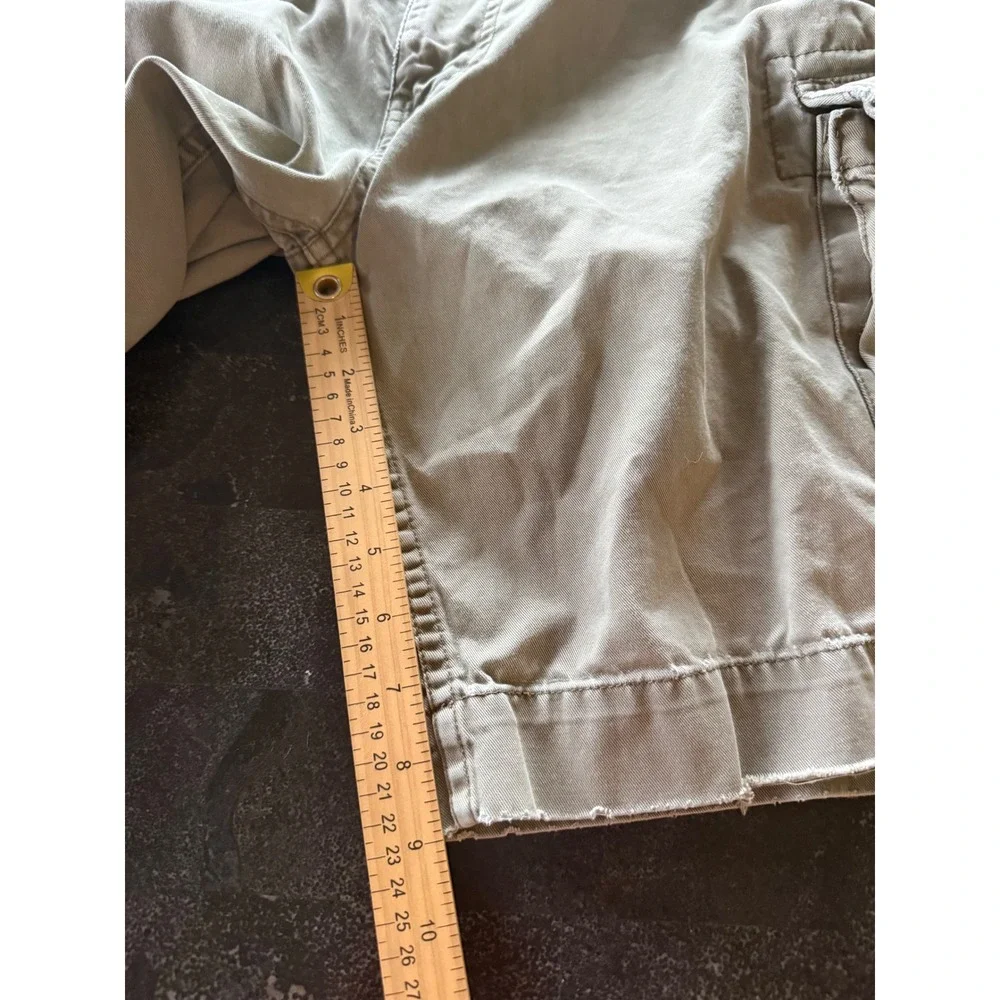 Polo Ralph Lauren Classic 67 Chino Cargo Short Mens 33 Tan Cotton Grunge Utility